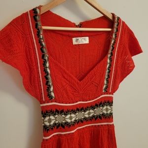 Free people fair isle knit dress